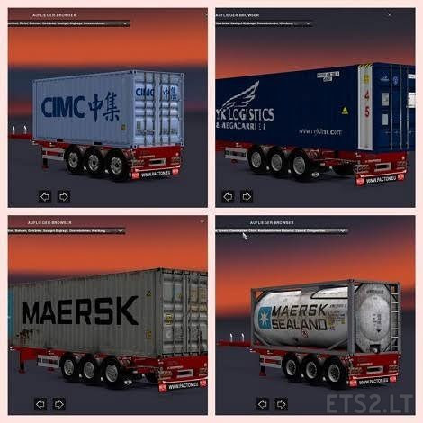 container ets2 pack ets mods trailers pacton included lt