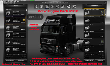 euro truck simulator 2 volvo engine pack