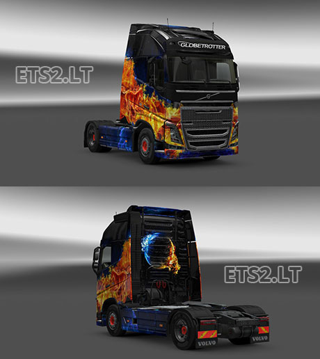Volvo-FH-2013-Blue-Fire-Skin