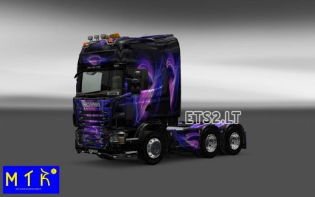 Skin Scania Black and Purple