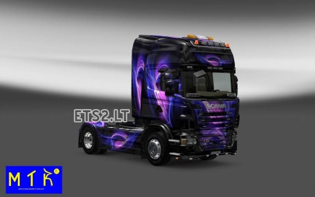 Skin Scania Black and Purple