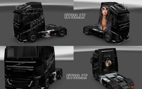 Volvo-FH-2013-Scratched-Black Girl-Persian-Skin