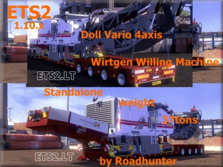 Doll-Vario-4-Axis-Trailer-with-Wirtgen-Willing-Machine