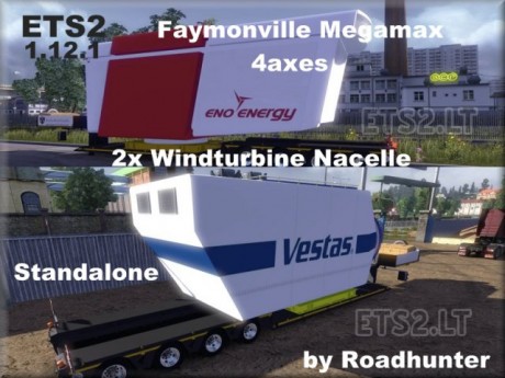 Faymonville-Megamax-4-axes-Trailer-with-Windturbine-Nacelle-v-1.0