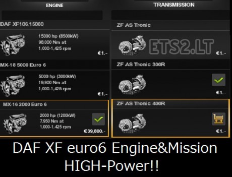 DAF-XF-Euro-6-High-Power-Engine-&-Transmission