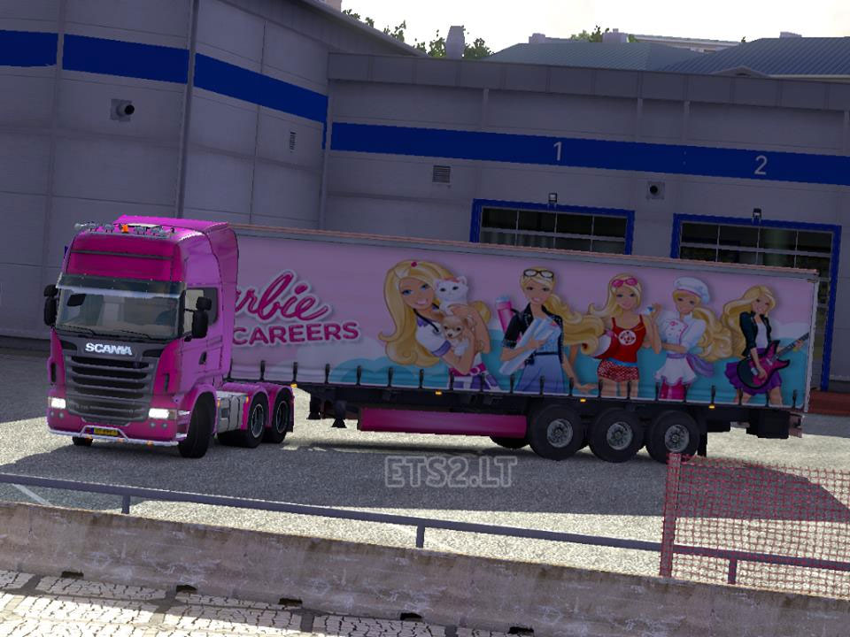 barbie truck and trailer