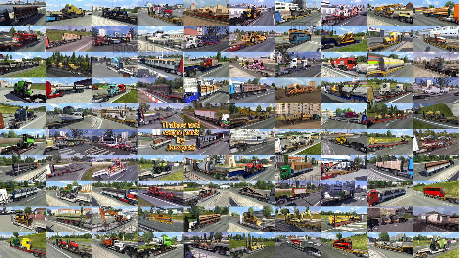 Trailers and cargo pack by Jazzycat v3.0  ETS 2 mods
