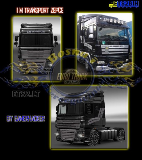 Truck 50Keda DAF XF Black IMTransport Skin