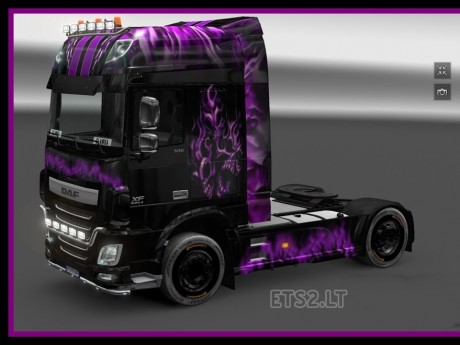 DAF XF Euro 6  666 Purple Skin