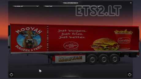 Kenworth T800 and trailer Mooyah Burger skin
