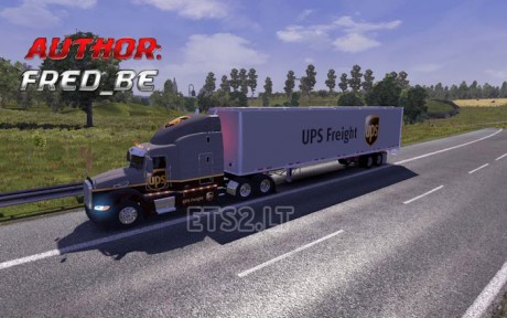 Peterbilt 386 UPS Skin + Trailer