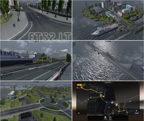 Bridge from Calais to Dover and City on Island v 4.0