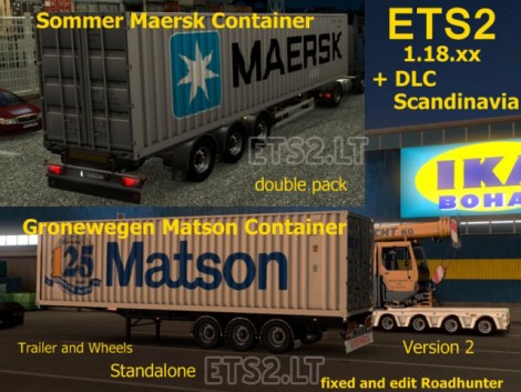 Container double pack Sommer Maersk + Gronewegen Matson