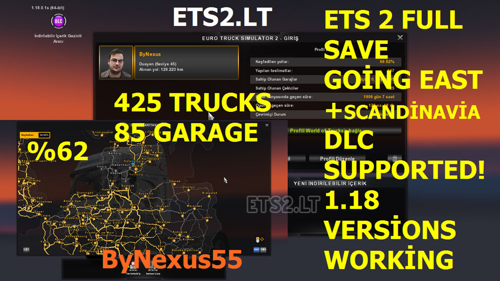 ETS 2 Full Save 1.18x ETS2 mods