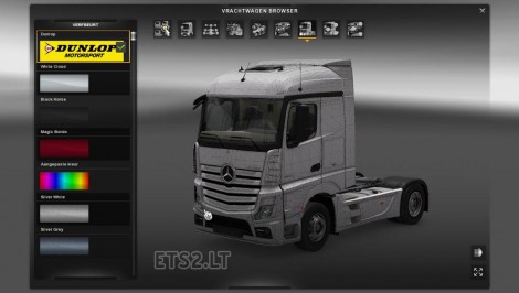 Mercedes Benz Actros 2014 template scs file all models 1.18-1