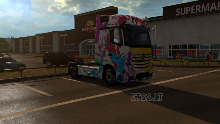 Mercedes Actros MP4 2014 Paint War Skin