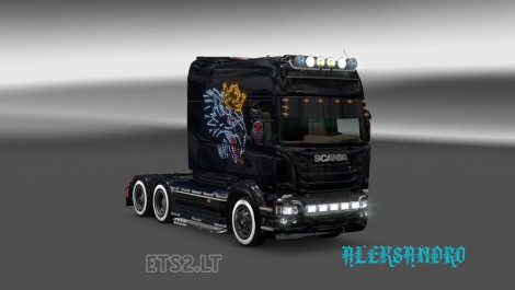 Scania RJL Neon V8 Skin-1