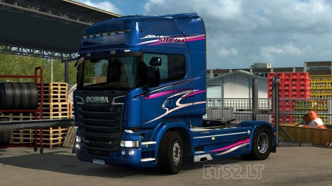 Scania Streamilne Blue Stream Limited Edition Skin & Interior-2