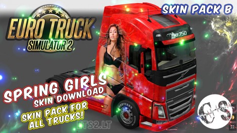 Spring Girls x2 Skin Pack for All Trucks + Volvo Ohaha-2