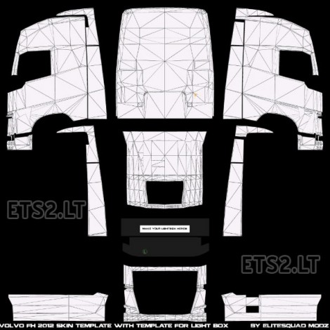 Volvo FH 2012 Skin and lightbox Template