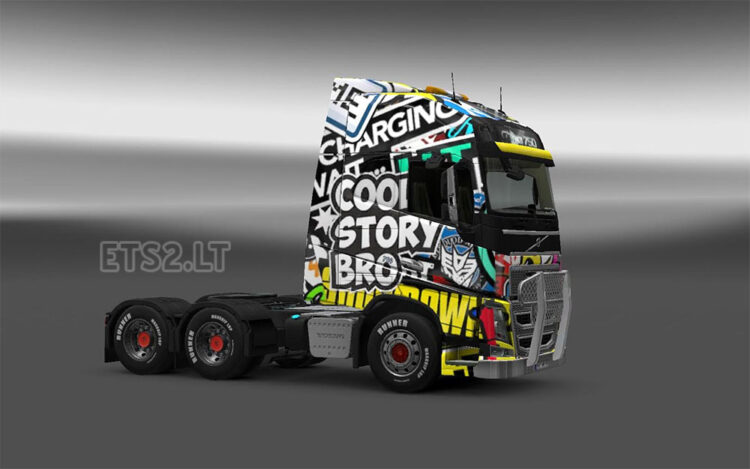Volvo FH Sticker bomb Skin