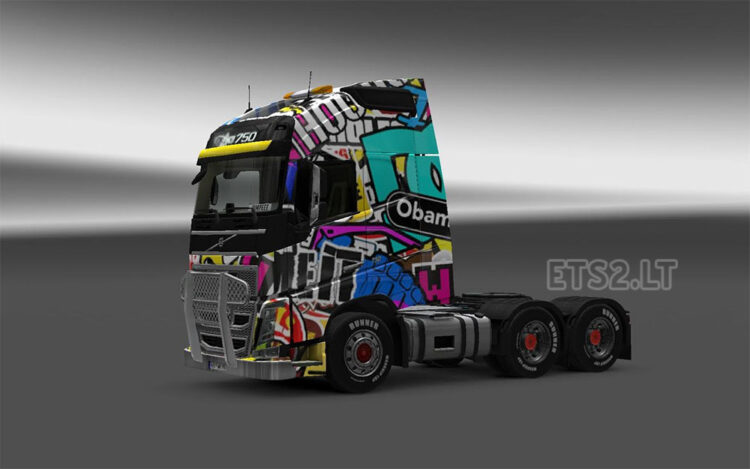 Volvo FH Sticker bomb Skin