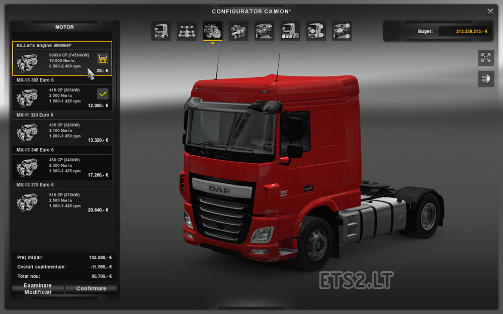 99999 hp Engine ETS 2 mods