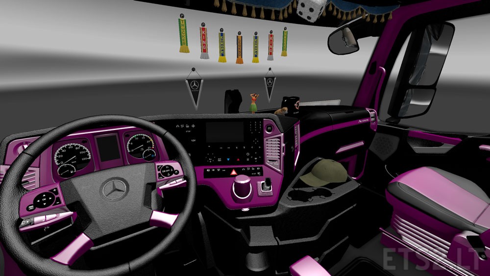 Mercedes Actros Mp4 Black Purple Interior Ets 2 Mods