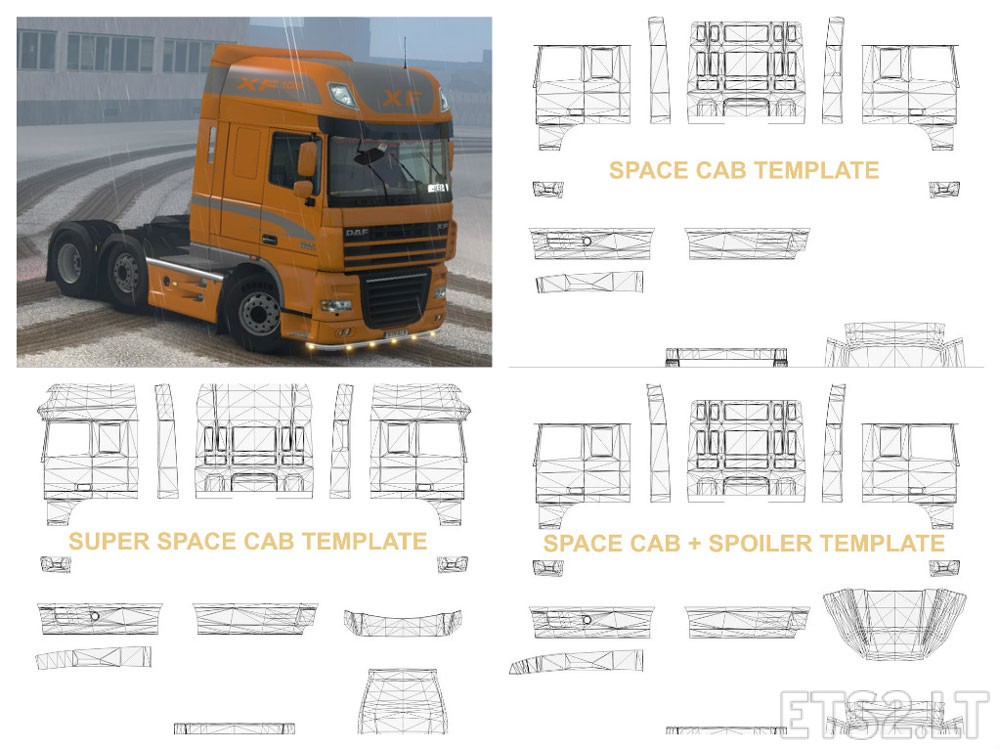 Templates For Daf Xf 105 | Ets2 Mods