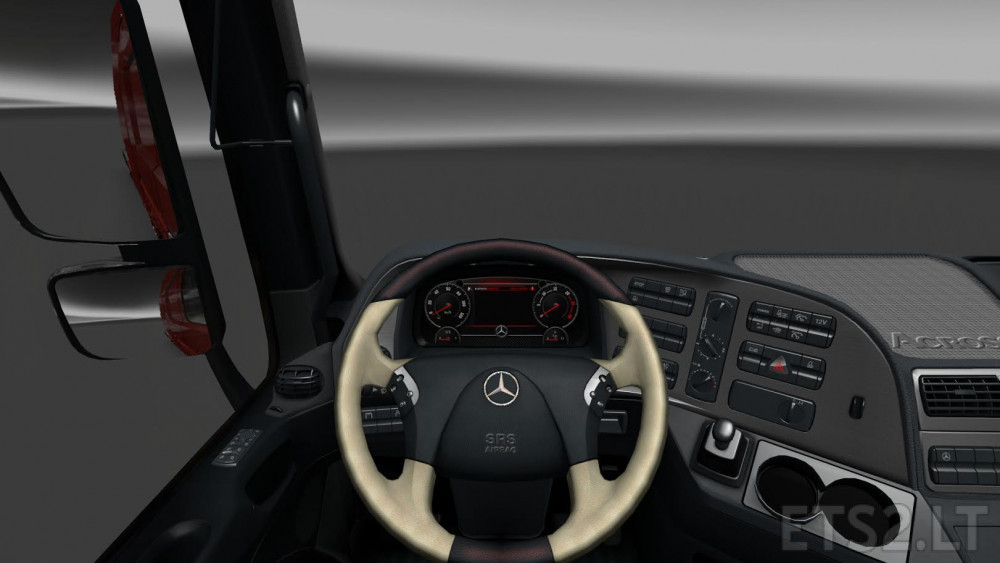 Mercedes ACTROS MP3 New Red Black Dashboard ETS2 mods