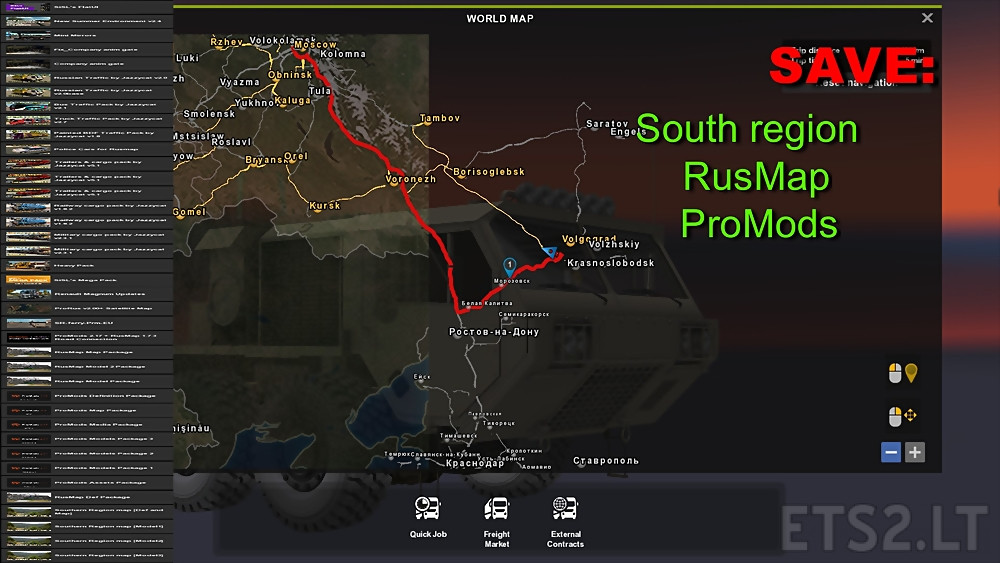 Region mod. Рус мап для етс 2. RUSMAP PROMODS South Region. PROMODS ETS 2. ETS 2 PROMODS карта.