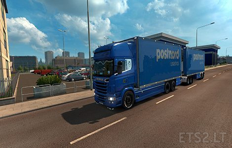 Posten Logistics Skin for BDF Tandem Truck Pack | ETS 2 mods