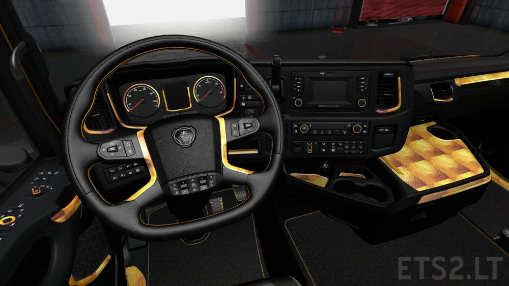 Scania S R Gold Black Interior Ets 2 Mods
