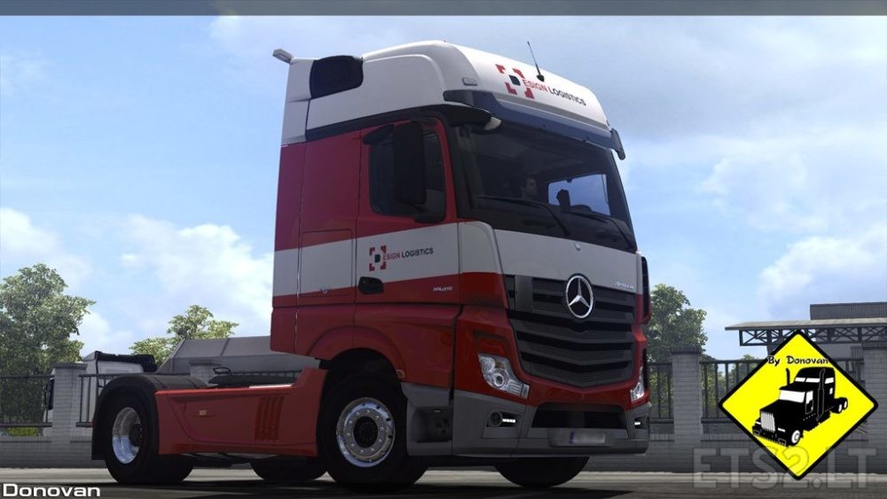 Design Logistics Skin for Mercedes Actros MP4 ETS2 mods