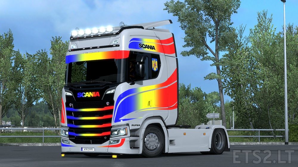 Attendance Offense collar Romania National Day Scania S 2016 | ETS2 mods