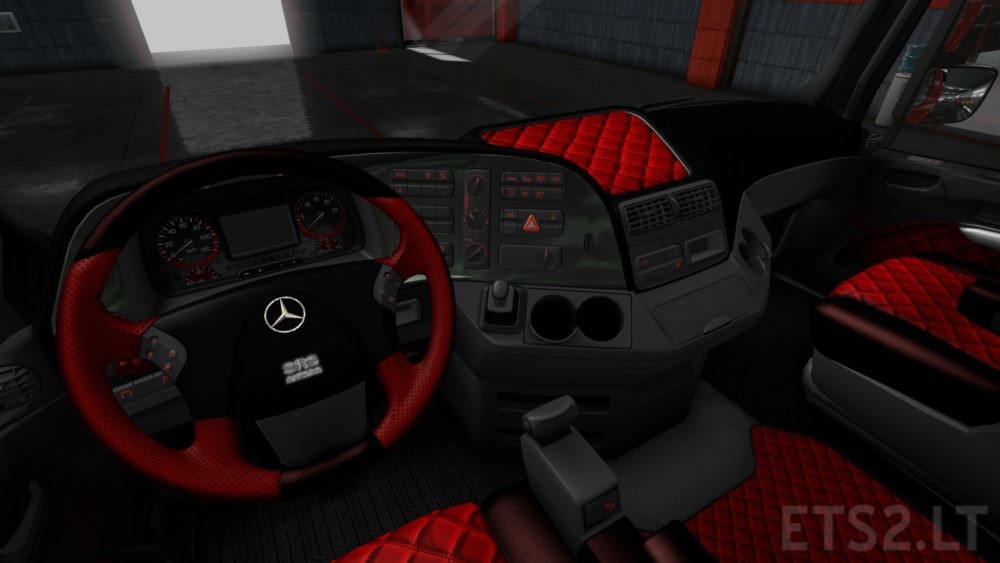 Mercedes Actros Mp3 Black Red Interior Ets 2 Mods