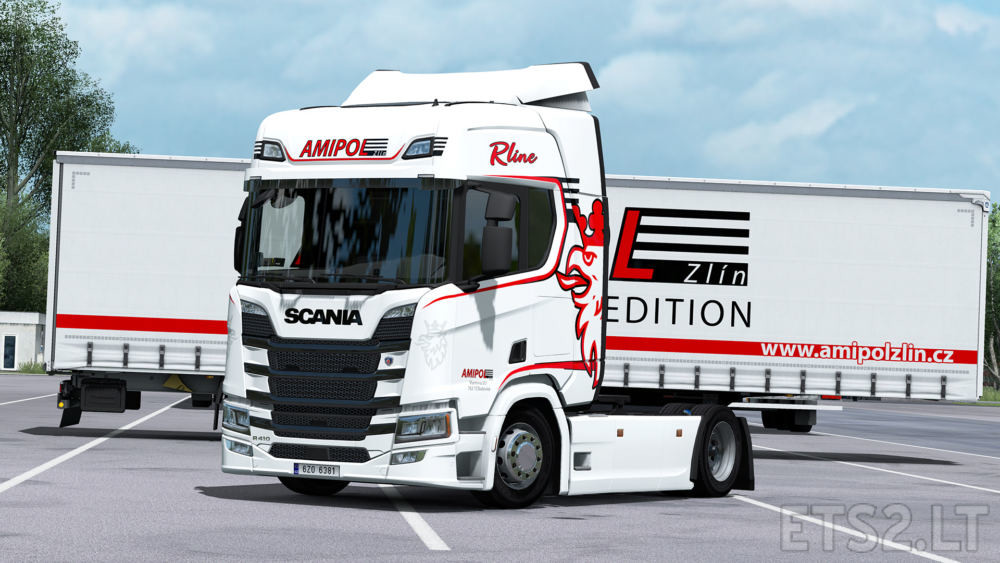 Scania NG Amipol Zlín Skin | ETS2 mods