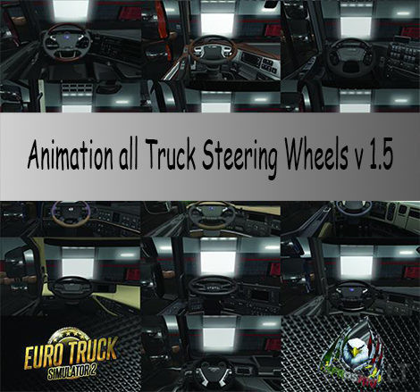 Animation all Truck Steering Wheels v  | ETS2 mods