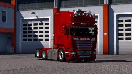 RJL Red and White Skin For all Cabins | ETS2 mods