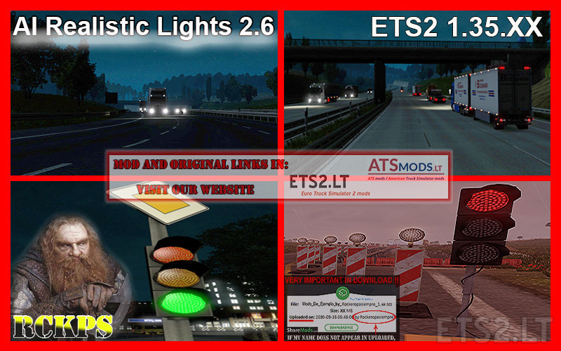 Ai Realistic Lights V 26 For Ets2 135xx Ets2 Mods