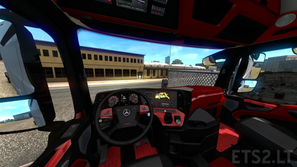 Mercedes Actros Mp4 Red Interior Dashboard Ets 2 Mods