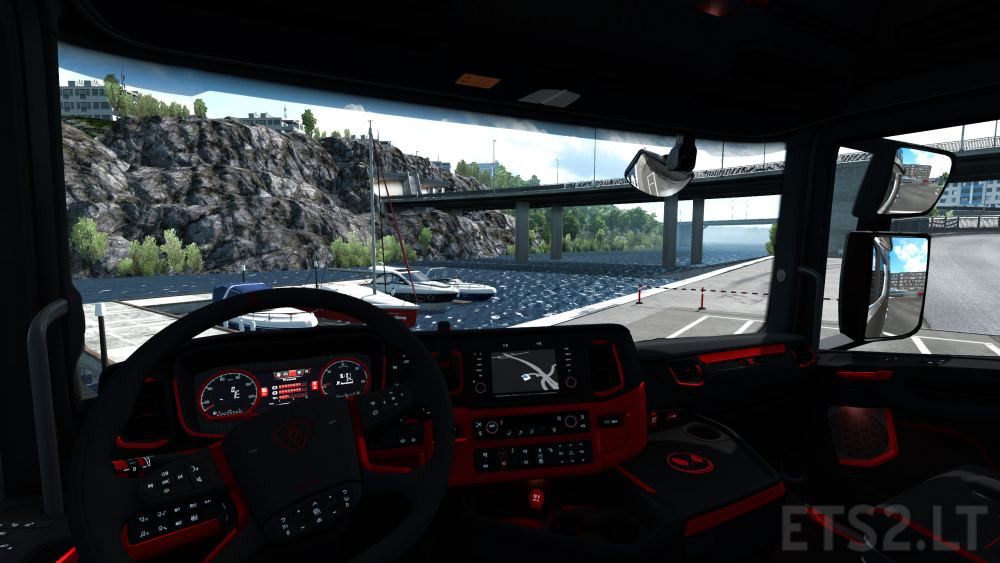 Scania S R Cmi Black Red Interior Ets 2 Mods