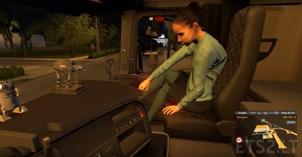 Animated female and male passenger V2.1 | ETS2 mods