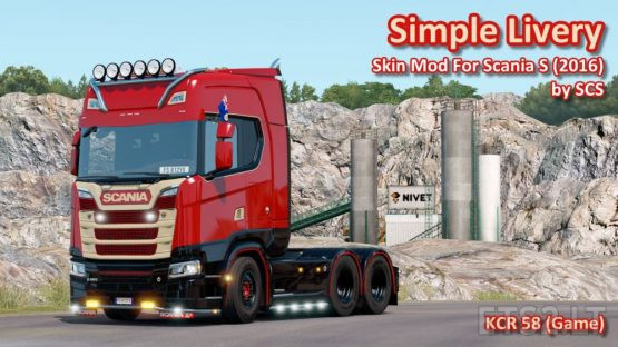 Simply Livery For Scania S (2016) by SCS (V1.0)