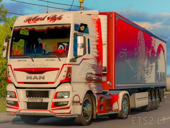 Combo Skin Holland for MAN TGX E6 and trailer Schwarzmuller