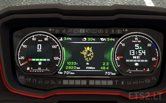 Scania S dashboard computer 1.4 for 1.37 ONLY