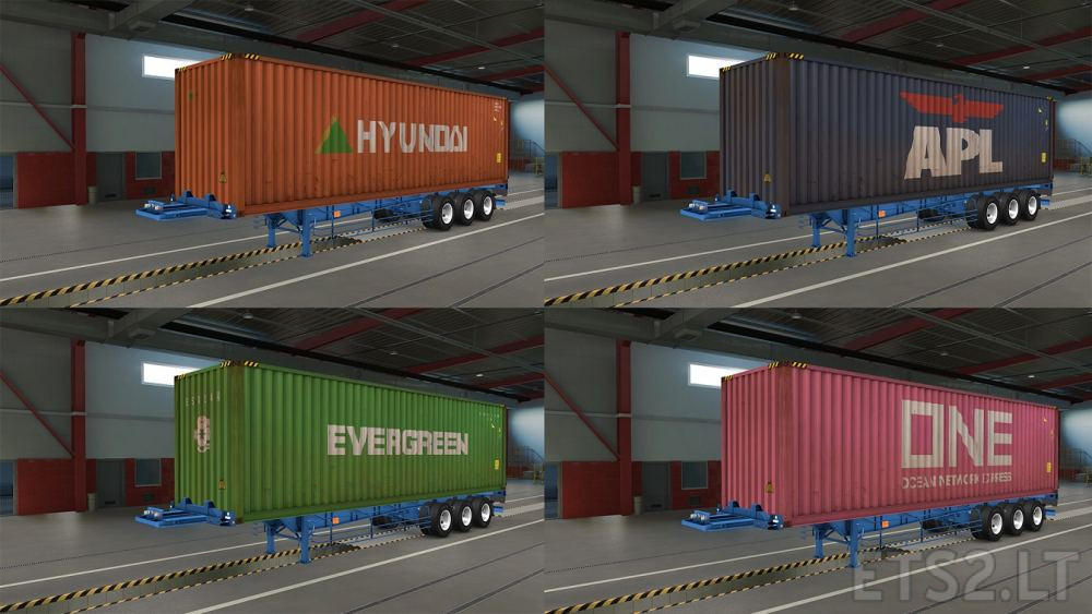 Real Container Trailer Mod Ets2 1 35 To 1 38 Ets2 Mods