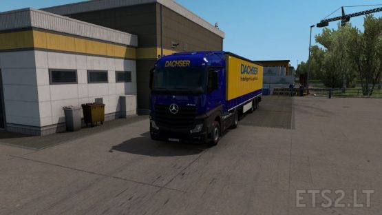 Dachser skin pack for Mercedes Actros MP4 and trailer by Tigris