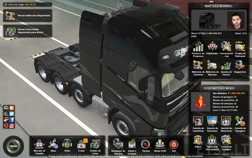 Mod de Caminhão e Reboques Para o Euro Truck Simulator 2