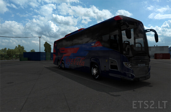 Scania Touring cocacola officially bus skin Husni 1.39 HD